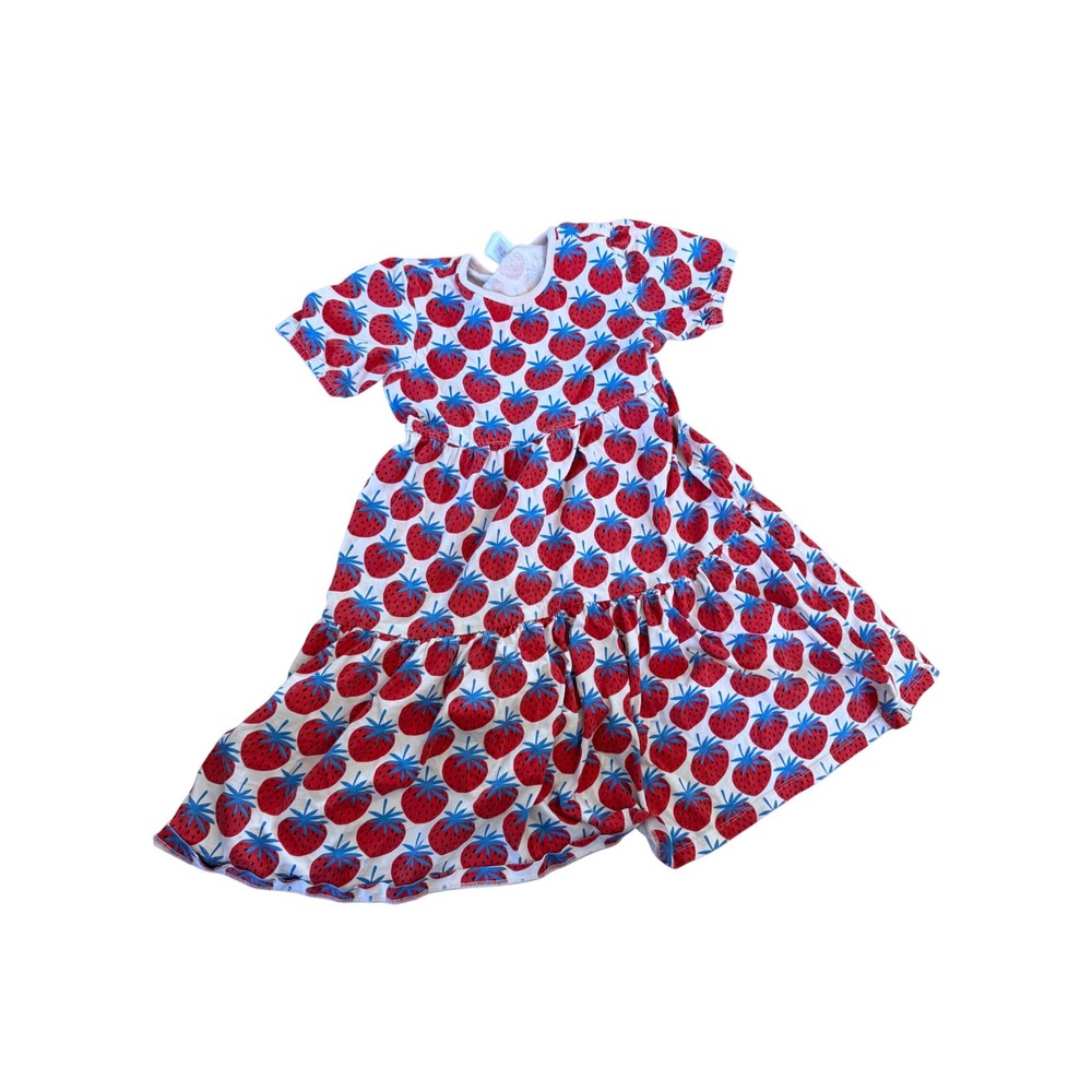 Hanna Andersson‎ all over strawberry print twirly girls dress